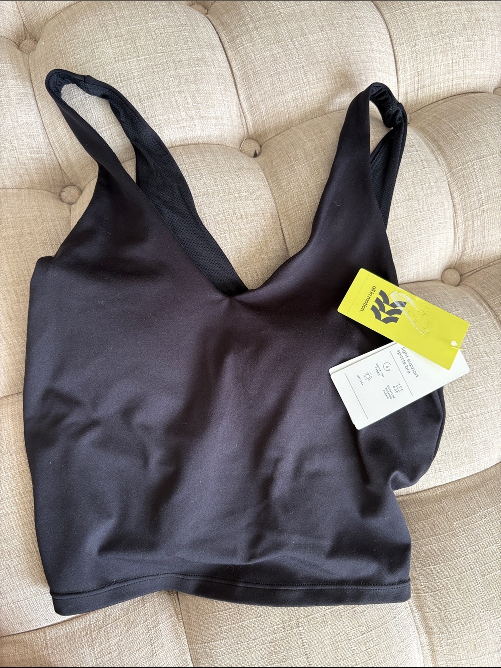 all in motion Black V‑Neck Supportive Sports Bralette